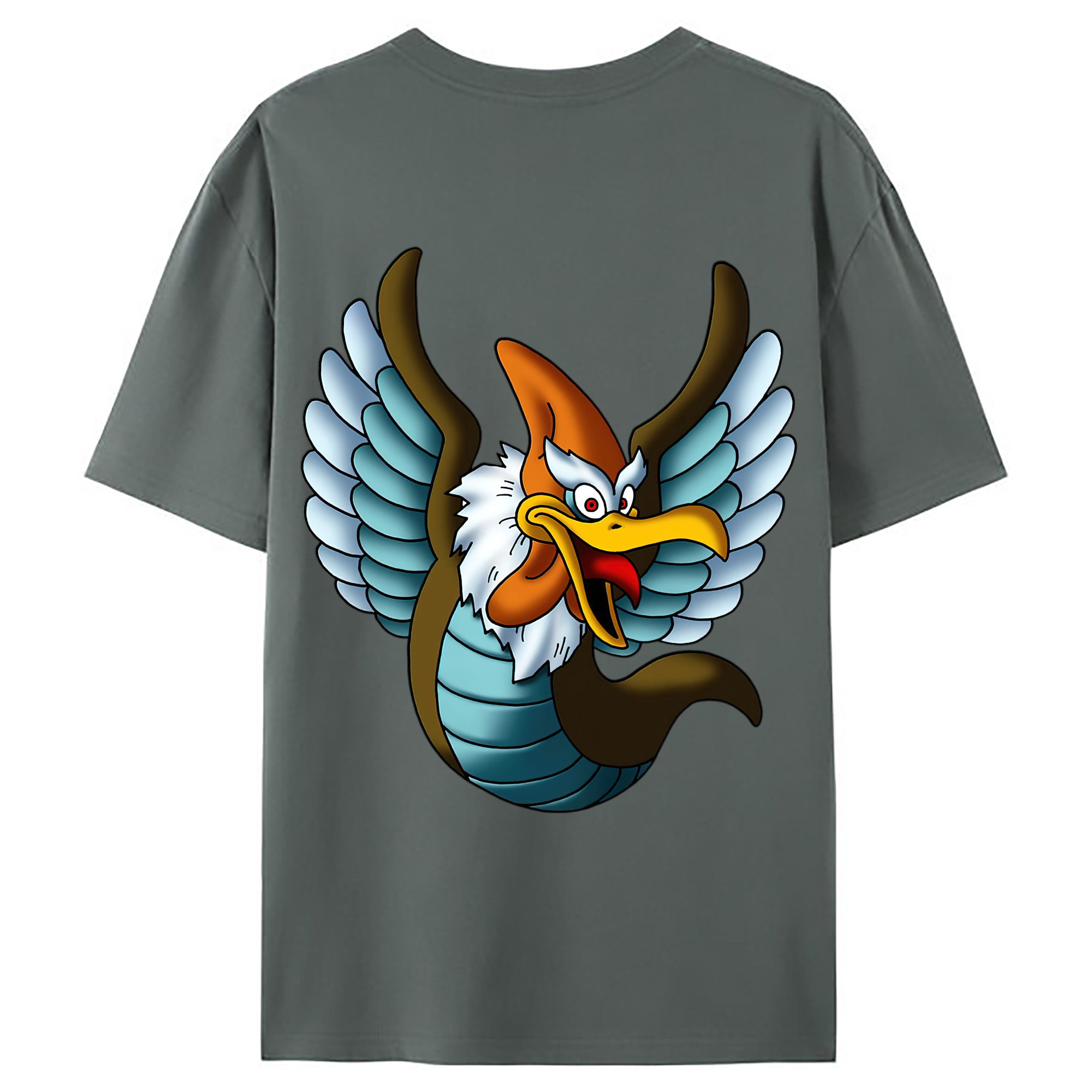 （画像用） ドラゴンクエスト Doragon Kuesuto Dragon Quest 綿100％ メンズ半袖Tシャツ（バックプリント） 通気性